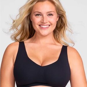 HoneyLove [ Medium ] LiftWear V neck Bra in Vamp Black #6342